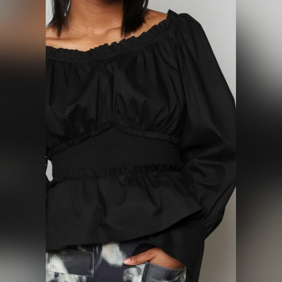 Tracy Reese 'Hope for Flowers' Long Sleeve Shirred Blouse - Picture 3 of 3